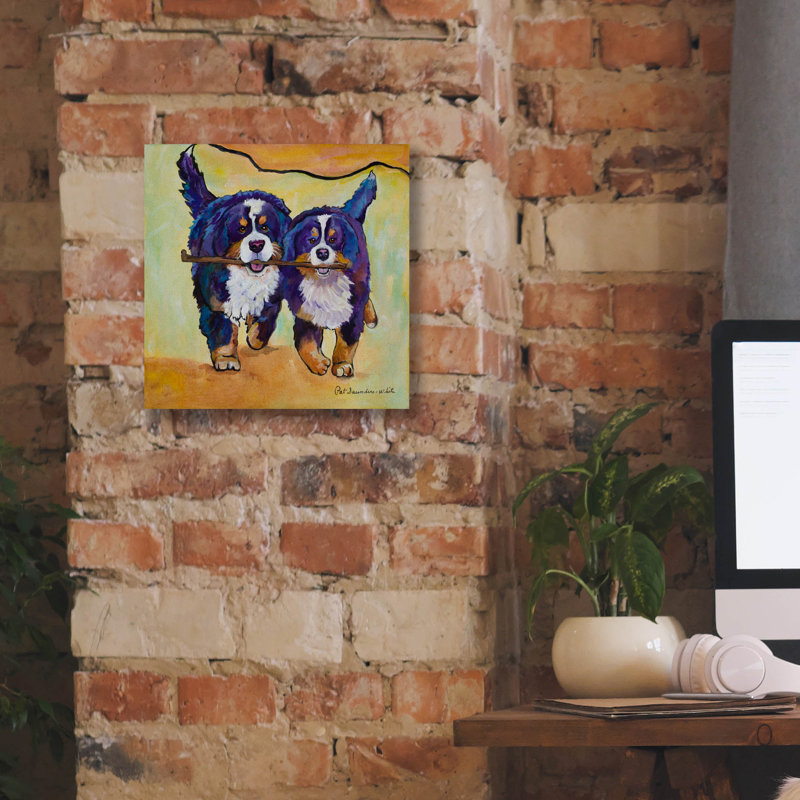  «Stick Together» par Pat Saunders, art mural en toile blanche, 12 po x 12 po, H 12 po x l 12 po