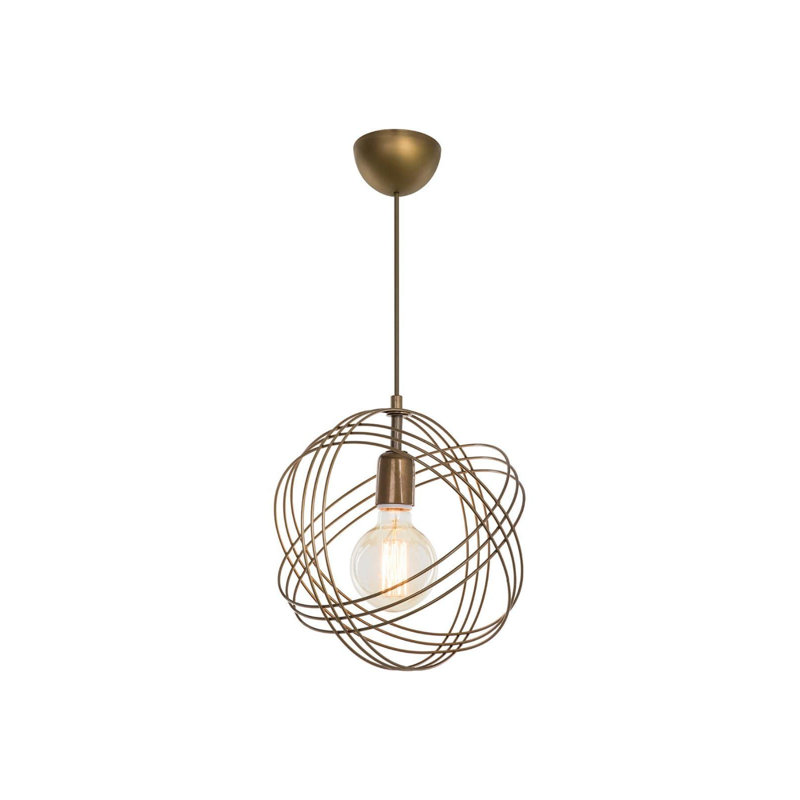 Lustre réglable élégant, finition antique, 12,2 po x 12,2 po x 27,6 po | Corps en métal, hauteur réglable (13,8 - 27,6 pouces) | 1 x douille E27 (40 W maximum) | Idéal pour les salles à manger et les espaces de vie, design élégant et fonctionnel