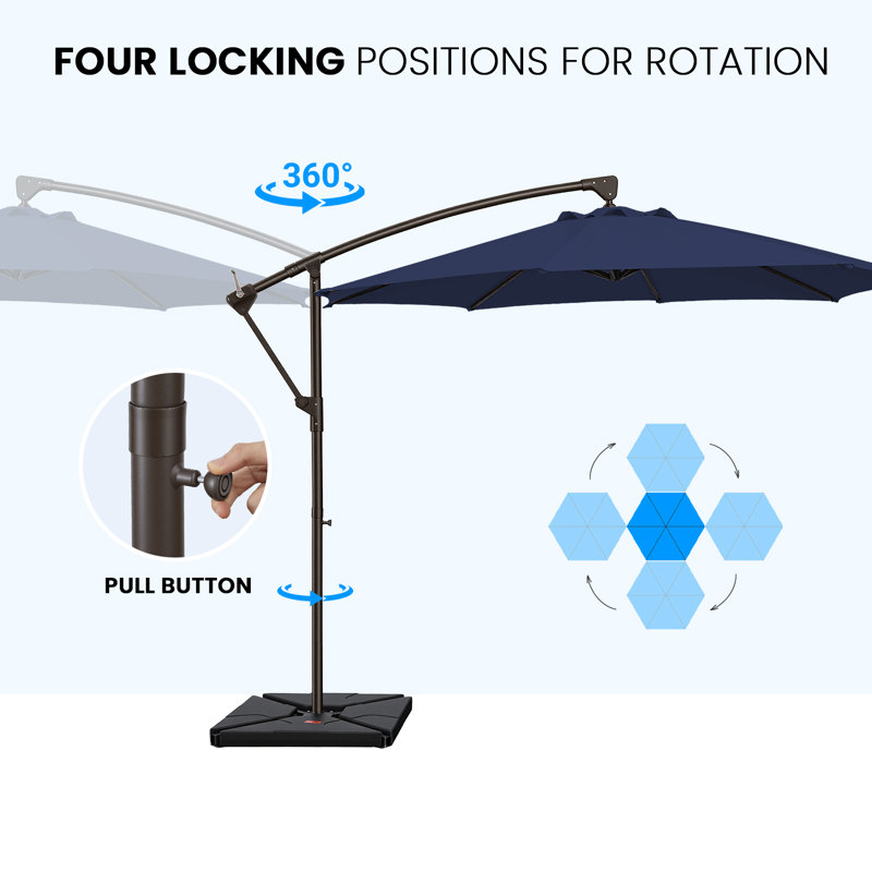 Parasol de patio 120 "Cantilver, Marine