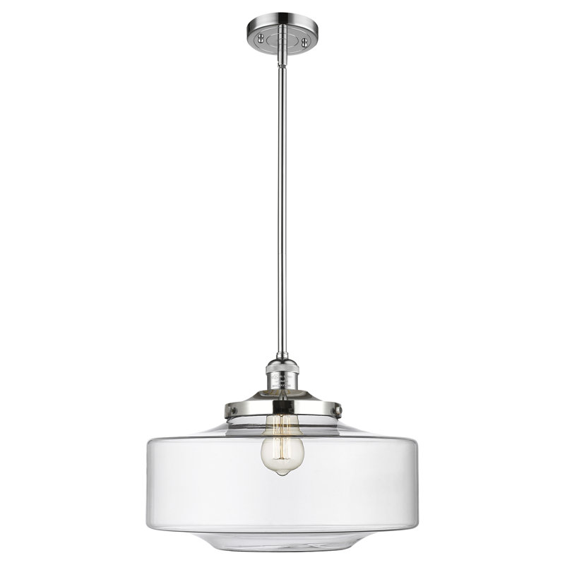 Mini luminaire suspendu suspendu à 1 lumière Franklin Restoration - Bridgeton - ampoule non incluse - abat-jour, Clair