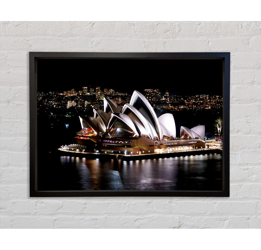 Sydney Opera House Night View - Einzelbildrahmen Kunstdrucke auf Leinwand