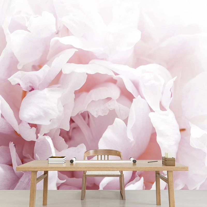 Murale fleurs d'oeillets, L 100 po x l 144 po