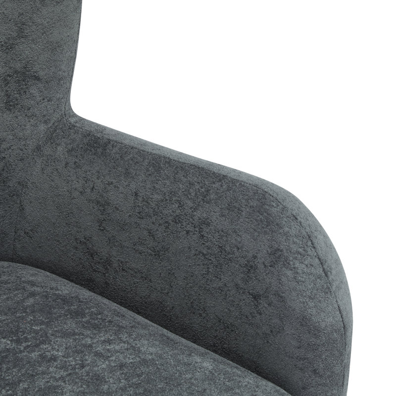 Reshami Wing Back Fabric Upholstered Accent Chair, Castlerock Gray