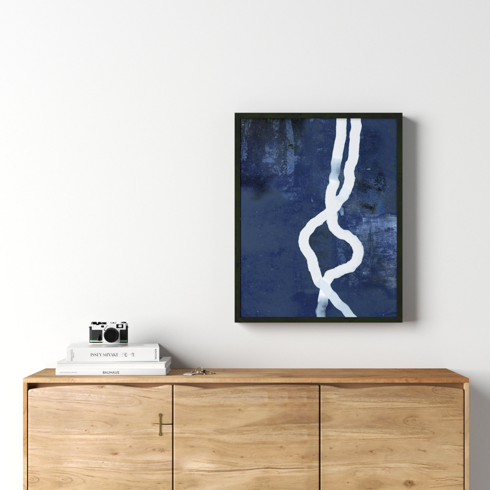 White Rope 3 by Jacques Pilon, Black, 30" H x 24" W