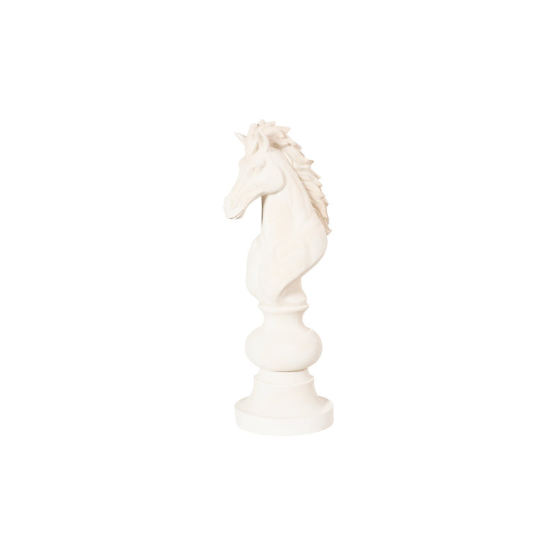 Knight Chess Sculpture, White