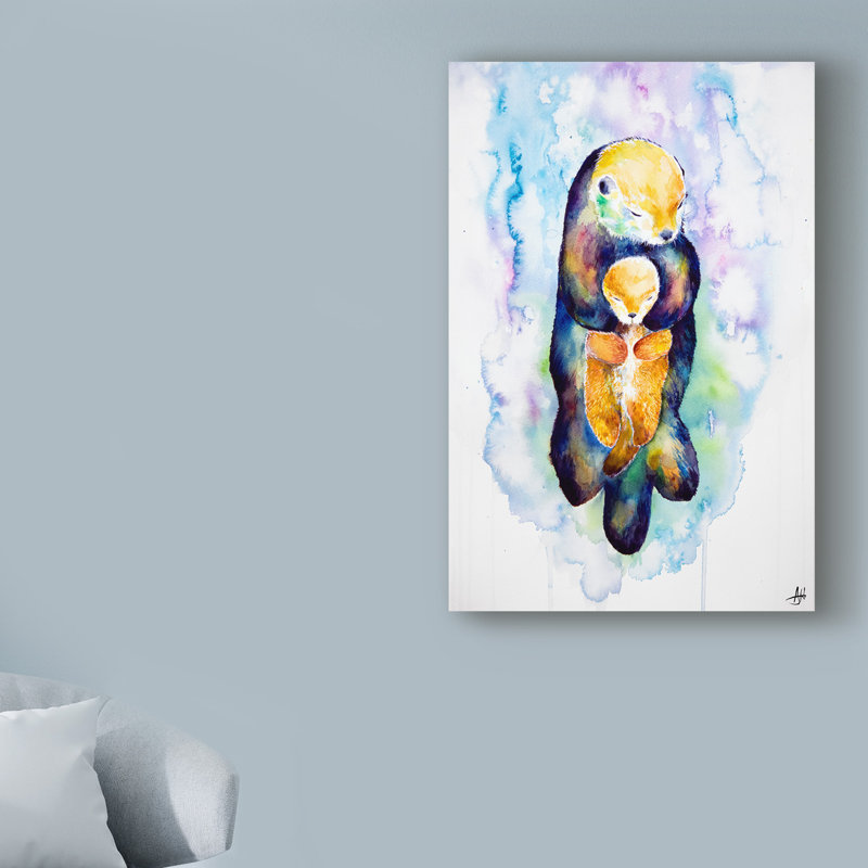 Henry «Dream on Otter», reproduction de peinture acrylique sur toile tendue, H 24 po x l 16 po x P 2 po