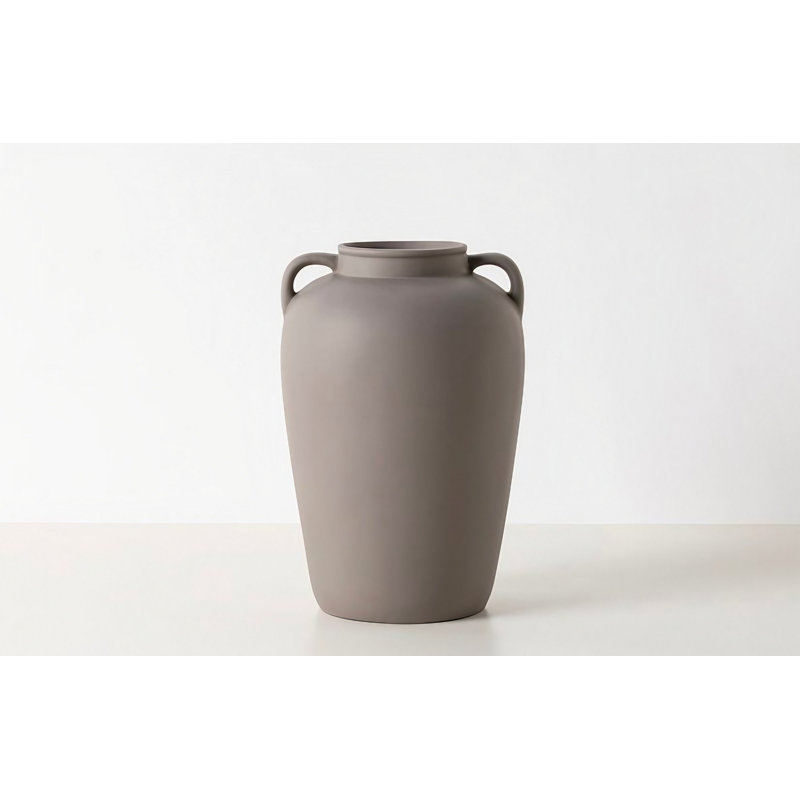 Cristela Ceramic Table Vase, Beige, 27cm H x 18cm W x 18cm D