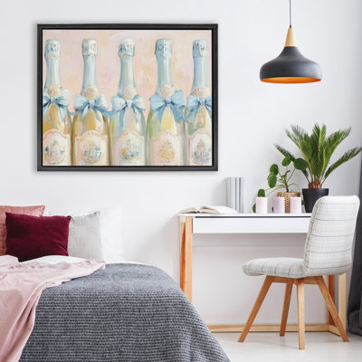 Cadre flottant champagne, design Petal Prints Design