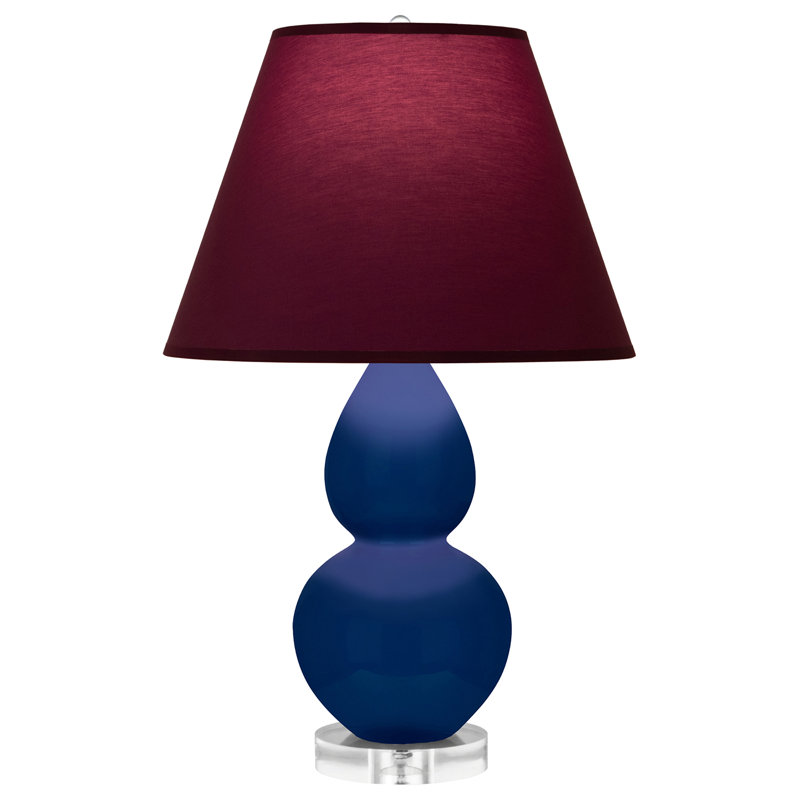 Petite lampe d'appoint à double gourde, Prune / lavande, Cobalt; cobalt