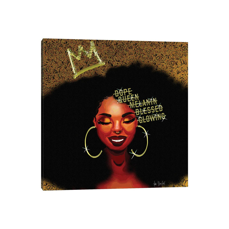 Smile Queen by Faith With An E - Wrapped Canvas Painting, 30.48 cm H x 30.48 cm W