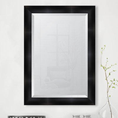 Miroir mural cadre en résine noire