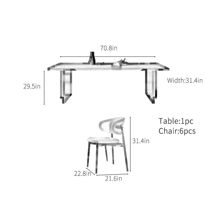 Genthner, H 29,5 po x L 70,8 po x l 31,4 po