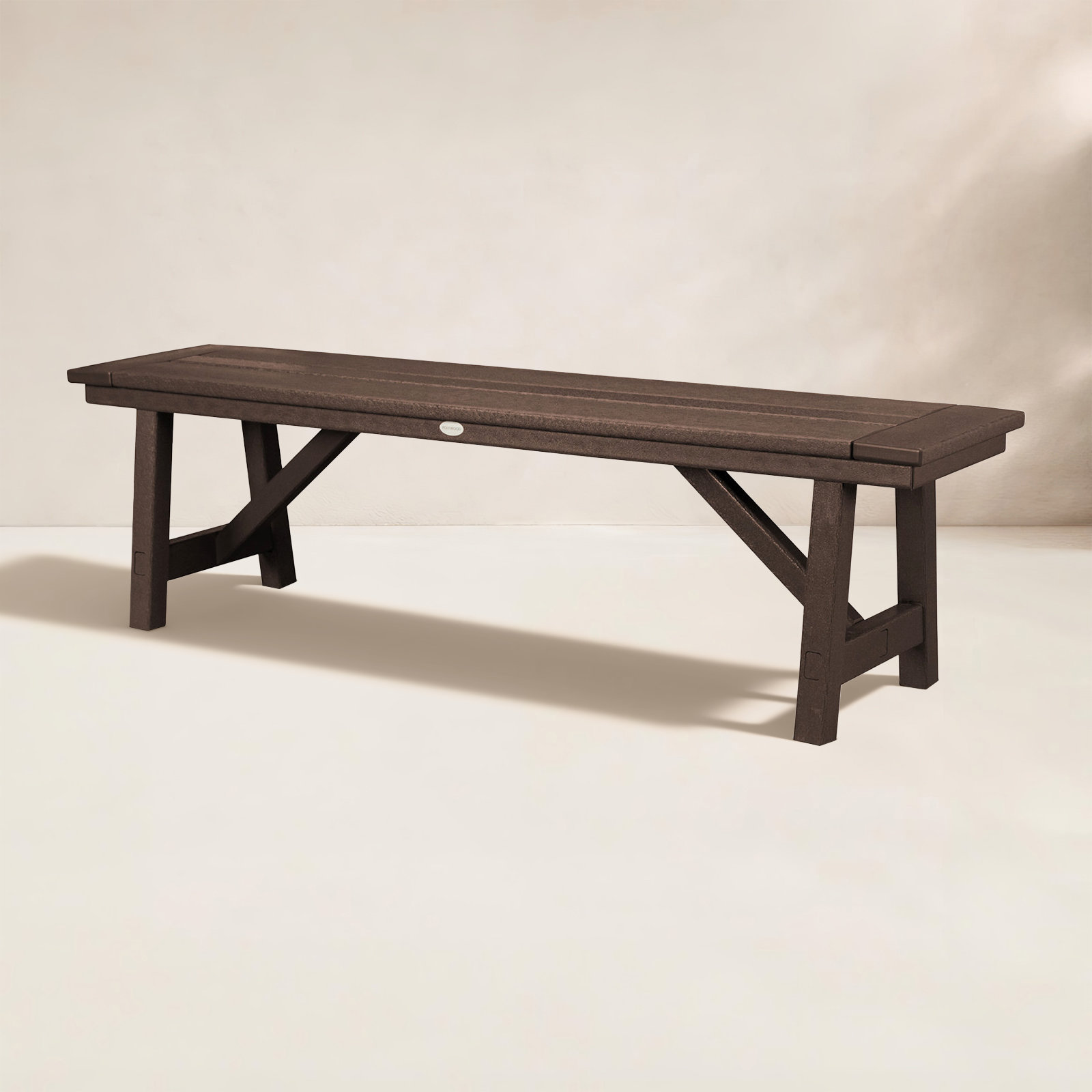 POLYWOOD® 61" Picnic Bench, Mahogany