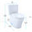 TOTO Aquia IV WASHLET+ Two-Piece Elongated Dual Flush 1.28 and 0.9 GPF Toilet, Ebony