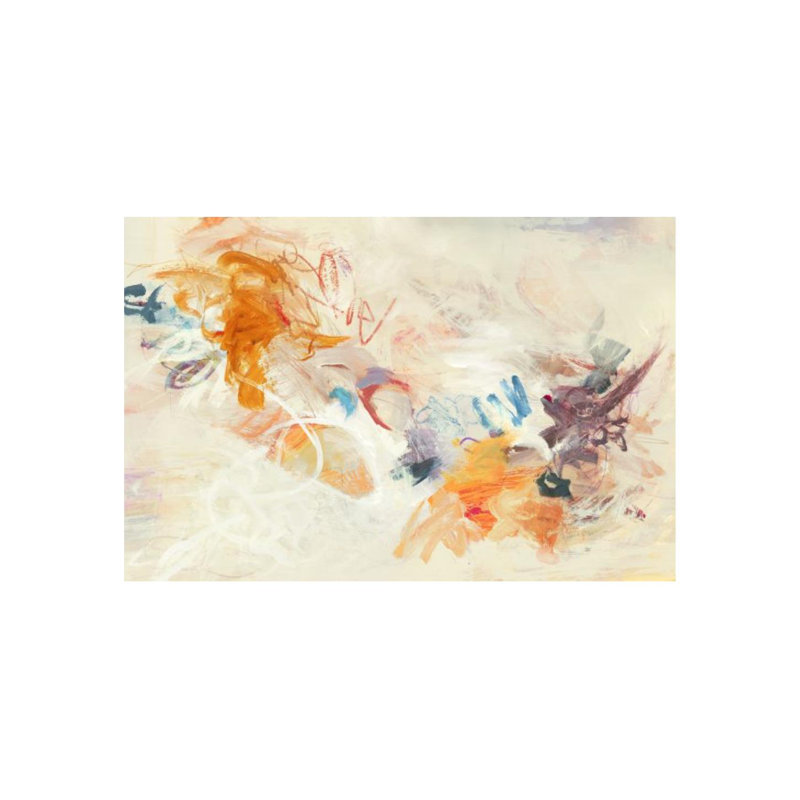 Playful Momentum par Jean Kenna - impression, Image au pinceau gel, H 40 po x l 60 po x P 1,5 po