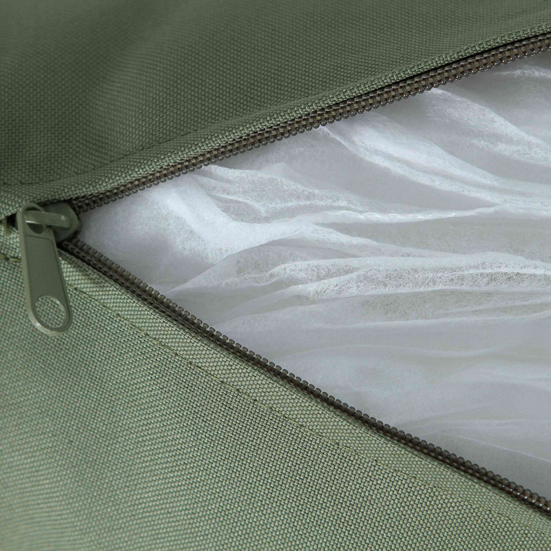 Causeuse et table en acier Mariano, blanc cassé et vert, Vert, Blanc cassé