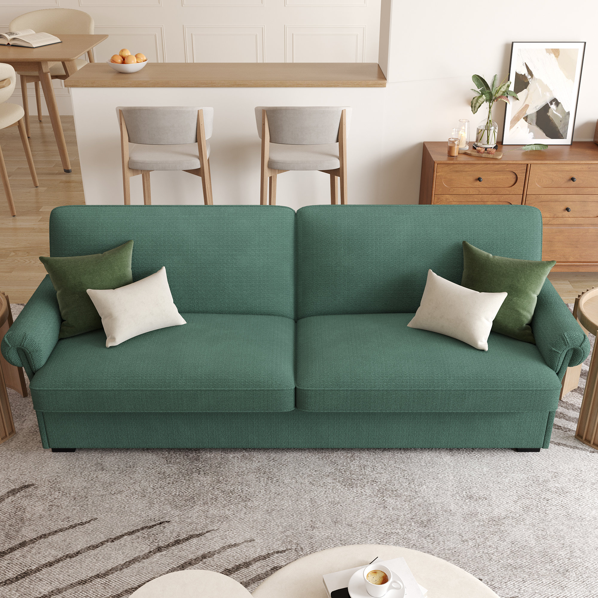 Ebern Designs 70.9'' Large Upholstered Loveseat Sofa & Reviews ...