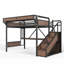 Lit mezzanine en métal avec glissade et rangement pour enfants Titan-133276874