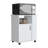 Kitchen Cart, Three Side Shelves, White Finish