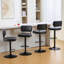 Tabourets de bar pivotants à hauteur ajustable 360 ° avec dossier rembourré-738459917