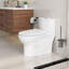 Toilette allongée compacte une pièce à double chasse 1,1 / 1,6 GPF Grosofi en blanc pour économiser de l'espace (siège inclus)