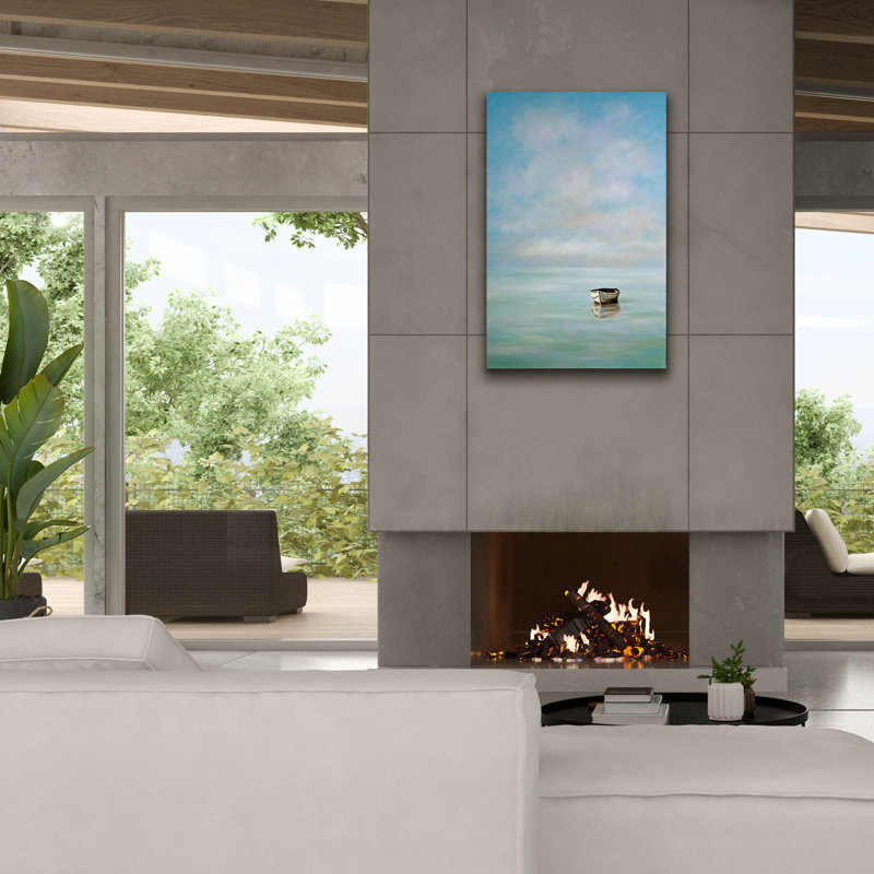  «Single Row» par Michael Fratrich, art mural sur toile, 26 po x 40 po
