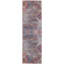 Tapis de couloir lavable 10 pi bleu et rouge