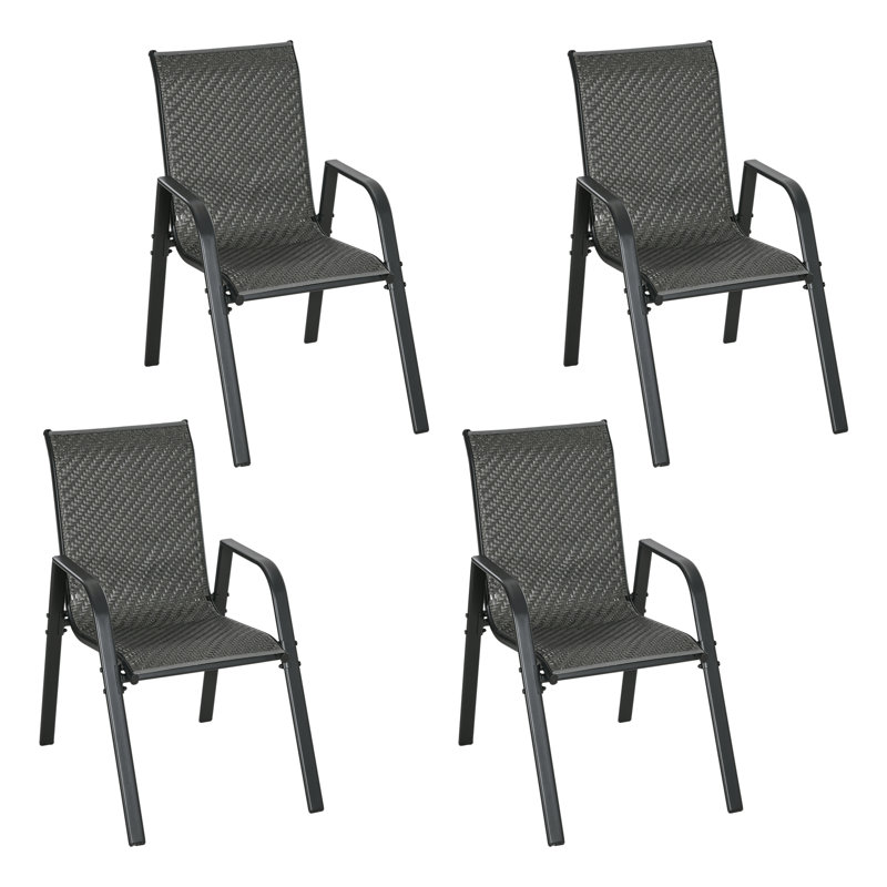 Nusreta Stacking Patio Dining Side Chair