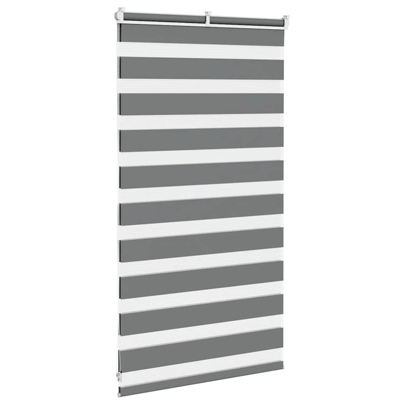 George Oliver Zebra Blind Polyester, Dark Grey, 75cmW x 100cmL