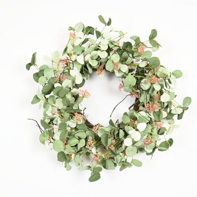 22" Handcrafted Eucalyptus, Berry Wedding Wreath