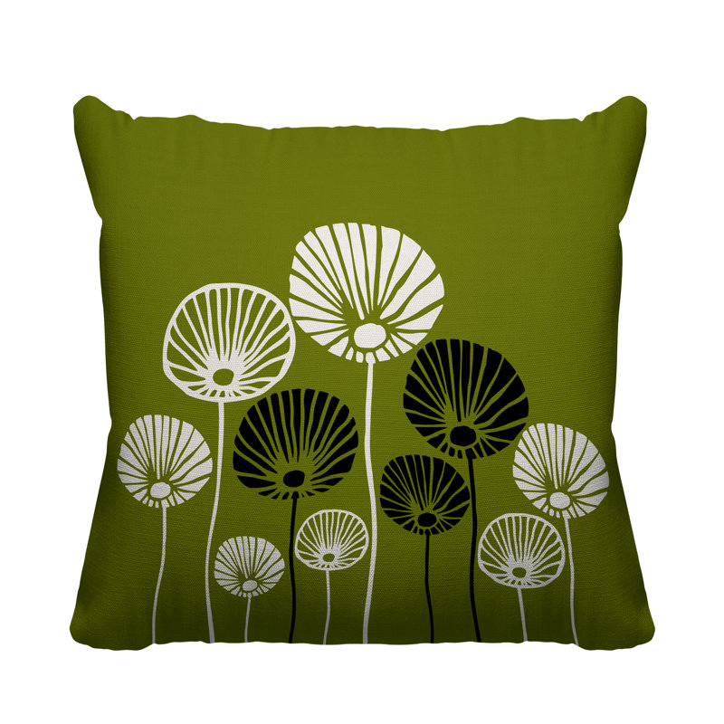 Coussin décoratif intérieur / extérieur Huber, L 17 po x H 17 po, Chartreuse