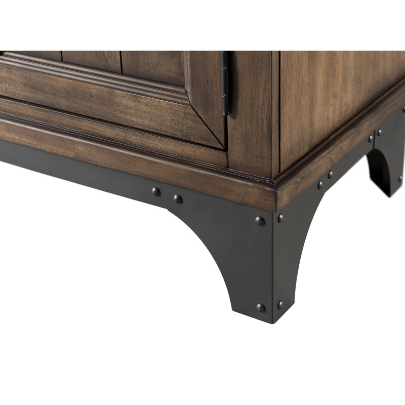 Keshan Whiskey River 50" Wide Coffee Table with 2 Drawers and 2 Open Shelves, Gun Powder Gray