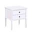 Table de chevet 2 tiroirs Emmett - Blanc (table de chevet seulement)-379688271