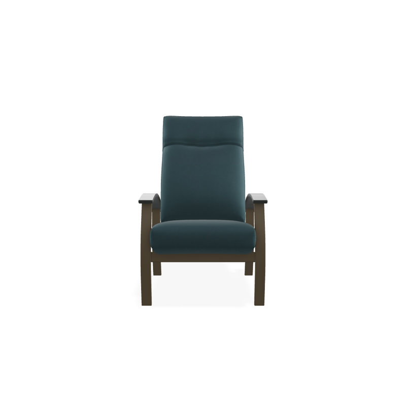 Chaise de patio inclinable avec coussins Askar, Bleu minéral, Graphite classique P30, Bois de plage texturé