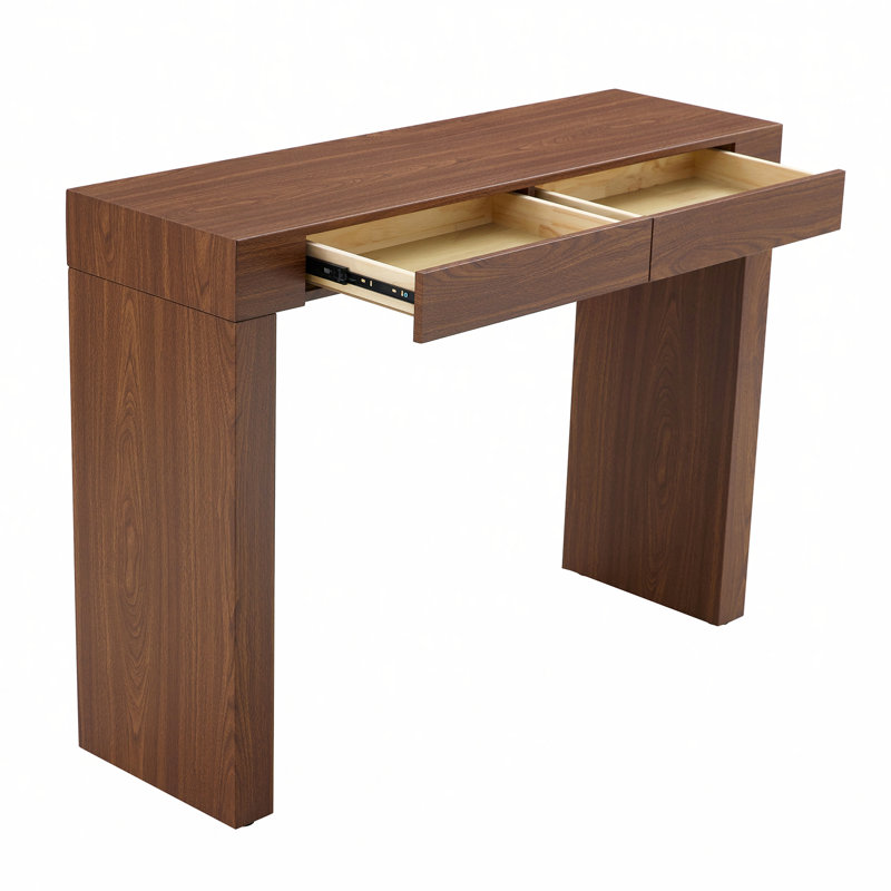Console 50 po avec 2 tiroirs, Bois