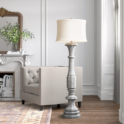 Wausa 66'' Distressed Traditional Floor Lamp