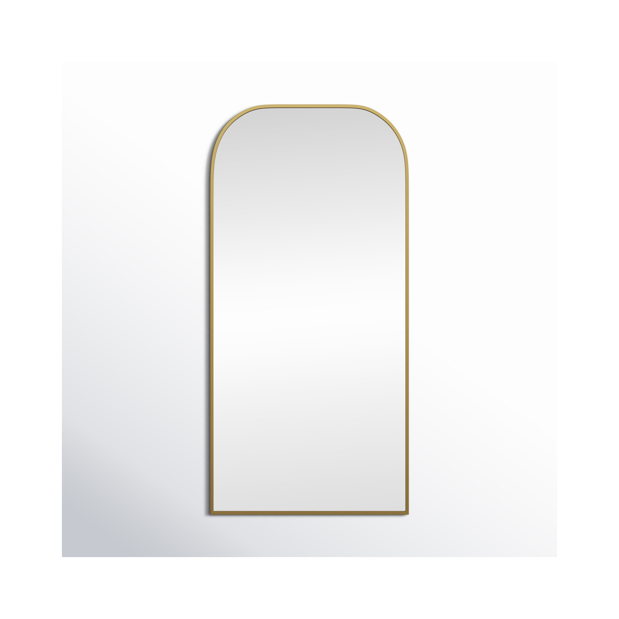 Sabine Metal Wide Arch Wall Mirror, Brass, 66" x 32"