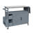 54.33" Outdoor Modern Farmhouse Solid Wood Rolling Kitchen Cart with Stainless Steel Top-124178213