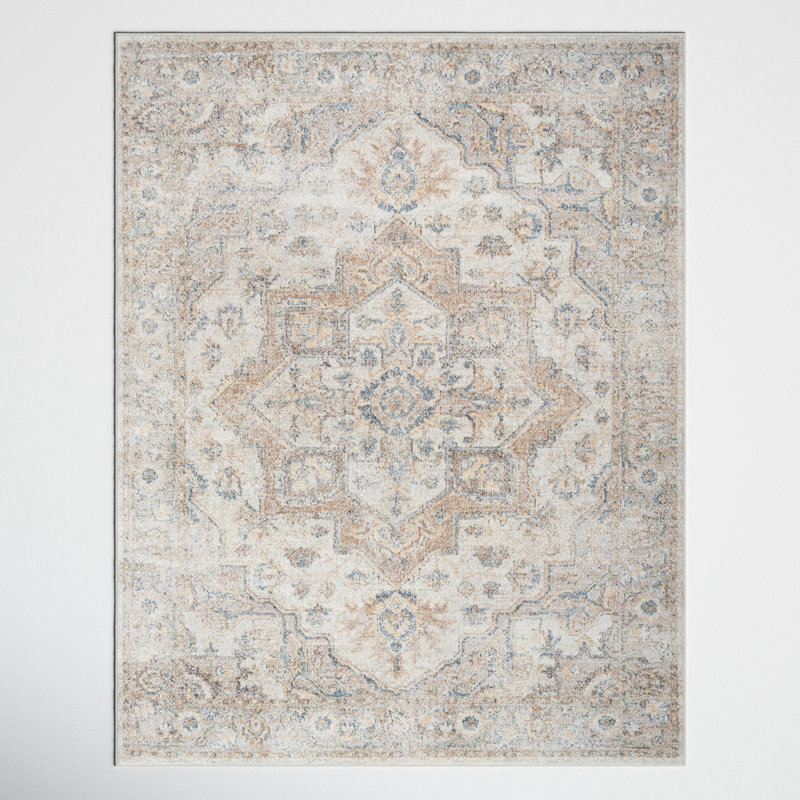 Pritts Washable Oriental Indoor Rug, Rectangle 7'10" x 10'