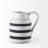 Rustic White And Blue Stripe Ceramic Jug-606247906