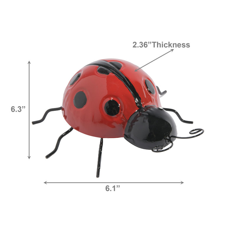 Coccinelle en métal - ensemble de 6