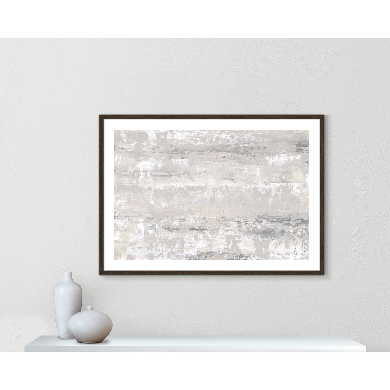 Desert Winds by Filippo Ioco - Print, 29.5" H x 41.5" W x 0.75" D, Walnut Wood Framed Paper
