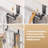 Stainless Steel Over Cabinet Towel Holder With 2 Hooks - No Drill Installation, EVA Foam Pads For Protection, Space-Saving Design For Kitchen And Bathroom-114730123