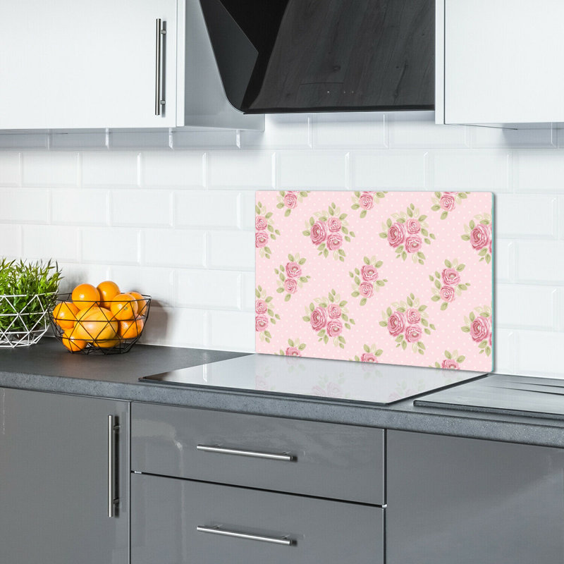 Markey Beautiful Rose Regular Flowers Chopping Board, 60cm L x 52cm W