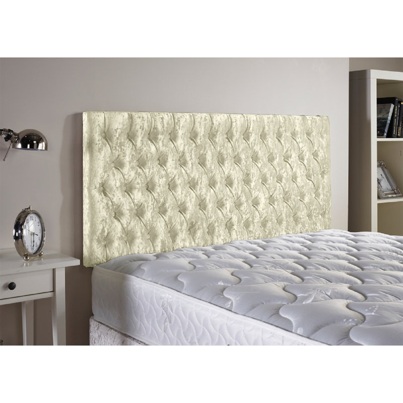 Shaw Upholstered Headboard, Cream, Kingsize (5')