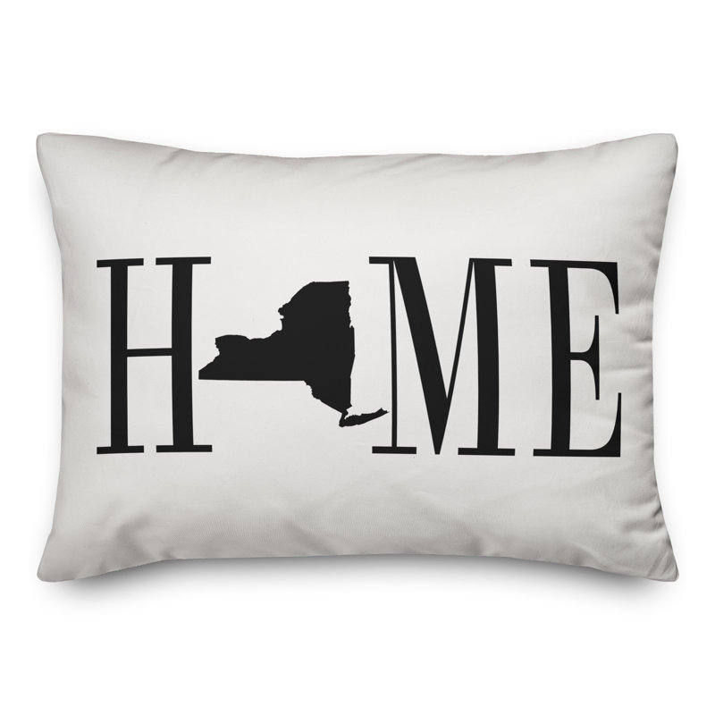 Alabama Home State Indoor/Outdoor Lumbar Pillow, New York