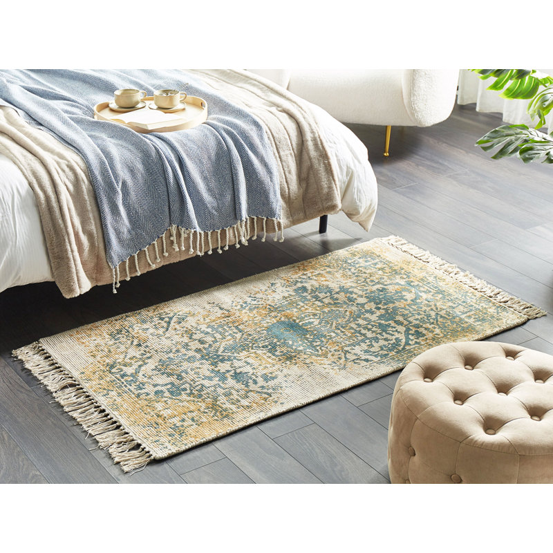 Arnika Rectangle 160 cm x 230 cm Oriental Viscose Hand Woven Area Rug, Rectangle 80cm x 150cm