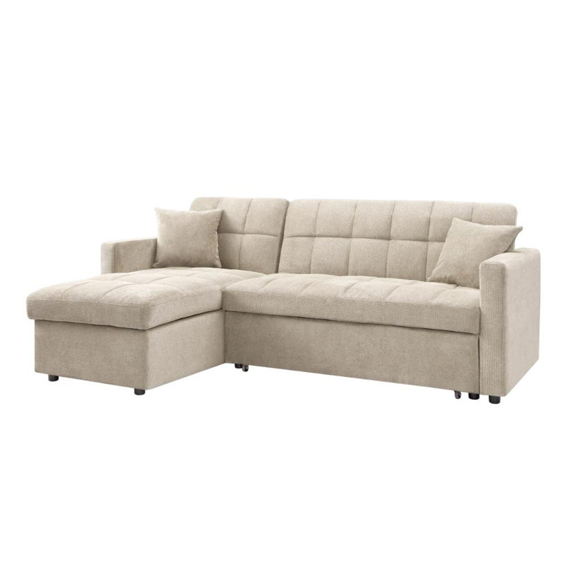 Harriet 3 Seater Sofa Bed, Beige Linen
