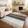 Wymond  Machine Washable Moroccan Area Rug Aztec Geometric Carpet With Non-Slip Backing