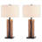 Ensemble de lampes de table 28 po avec USB Carlisha
